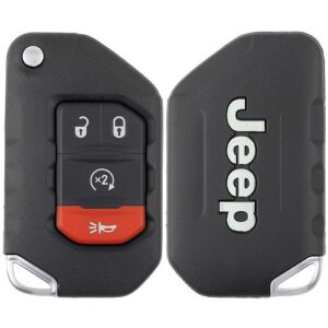 2018 - 2021 Jeep Wrangler Gladiator SMART Remote Flip Key - 4B Starter SIP22 FIAT Keyway