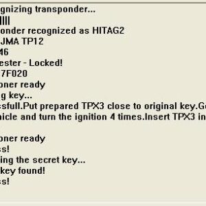 Tmpro SW 145 - Key copier onto JMA TPX3-4 transponder
