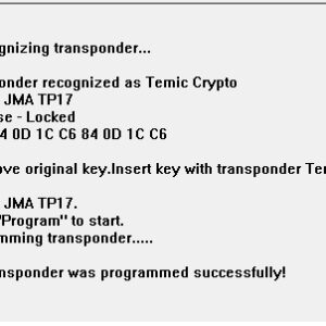 Tmpro SW 185 - Key copier onto Temic Crypto TK5561 transponder