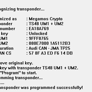 Tmpro SW 187 - Key copier onto TS48 / CN6 / KD48 transponde